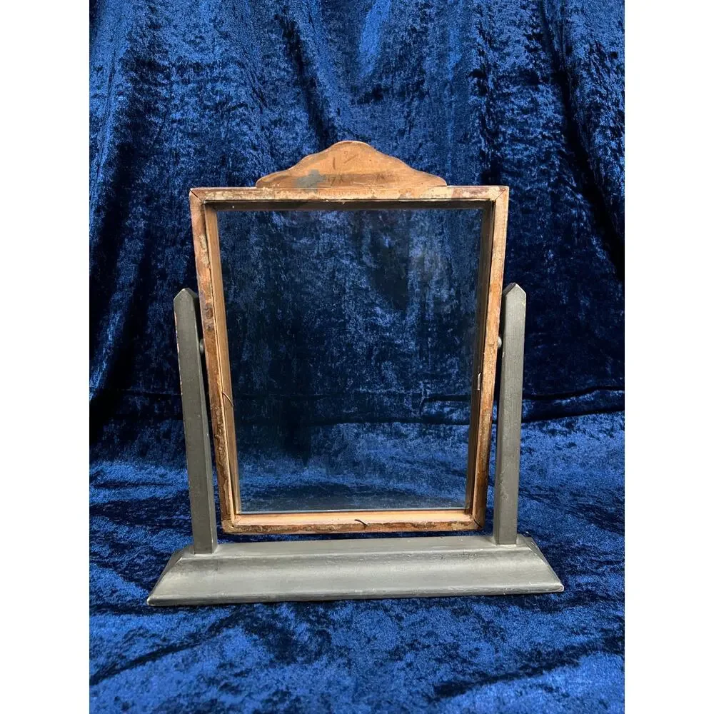 Antique Art Deco Tabletop Picture Frame – Silver Tone Ornate Tilt Design